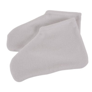 Chaussons pour soin paraffine - Bouclette 100% polyester - Finition ourlet